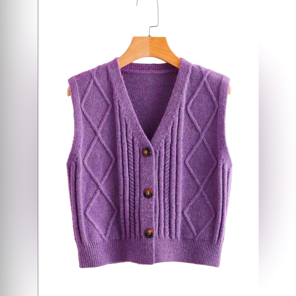 Shein button front fuzzy knit cardigan 💐